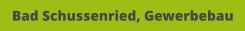 Bad Schussenried, Gewerbebau